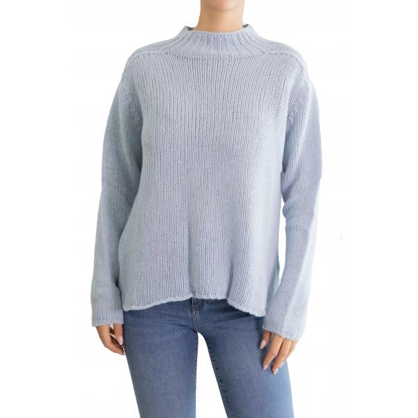 Maglione tinta unita collo alto 